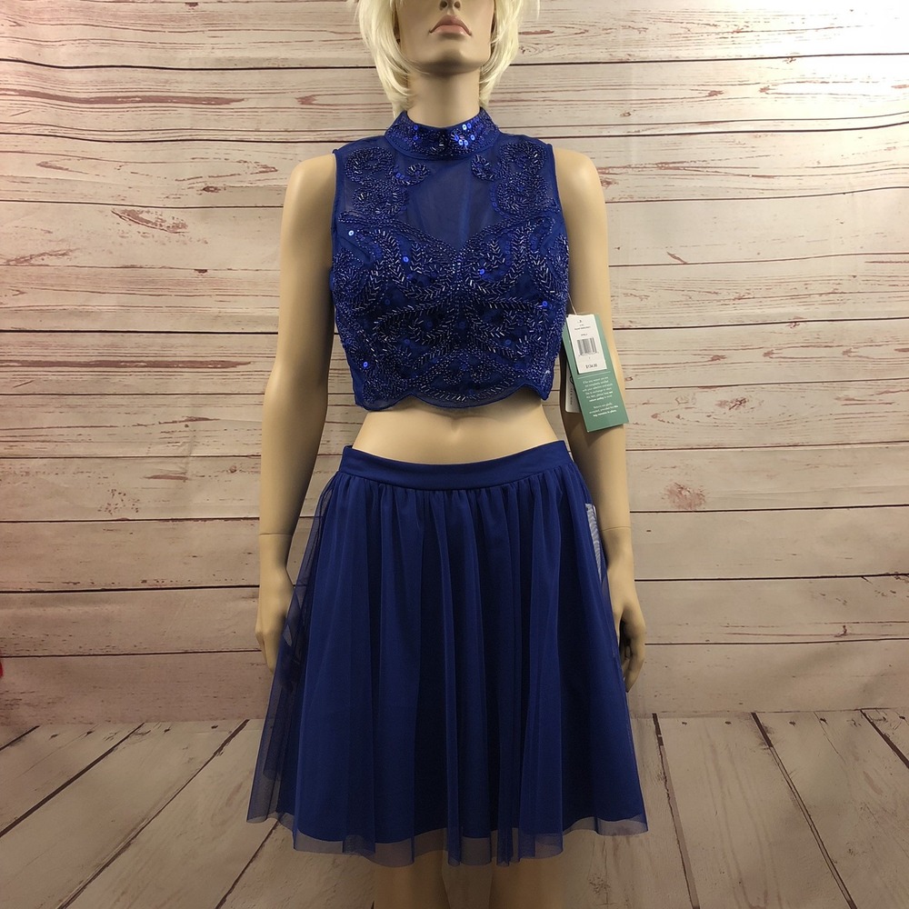 Love Reign‎ Tulle Skirt Sequin Crop Top Special Occasion Size 5 Juniors Prom